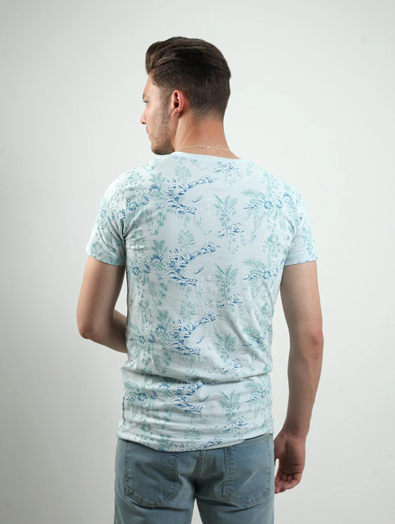 Tee shirt imprimé feuillage